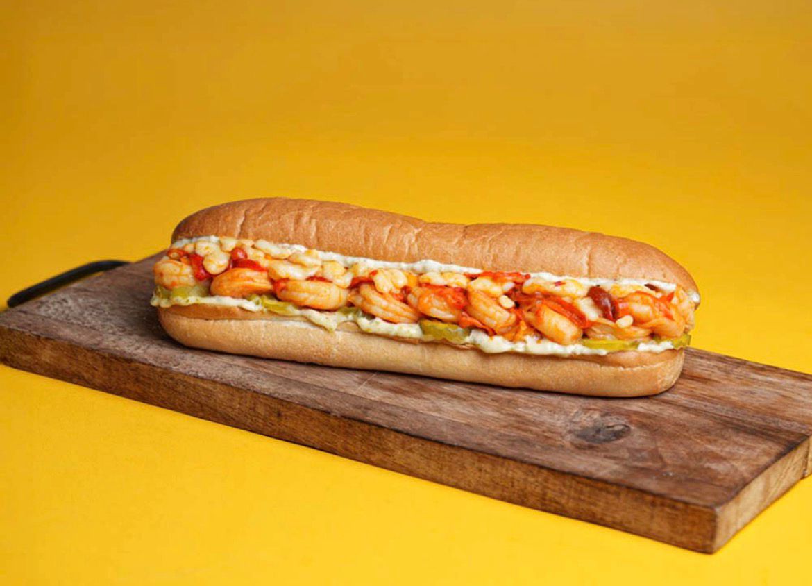 Chinese shrimp sandwich